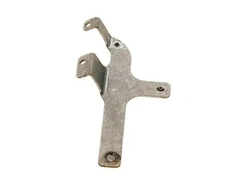 Metallischer Träger von Bosch mit mehreren Befestigungslöchern und einer gebogenen Form, geeignet zur Montage oder Unterstützung verschiedener Komponenten.